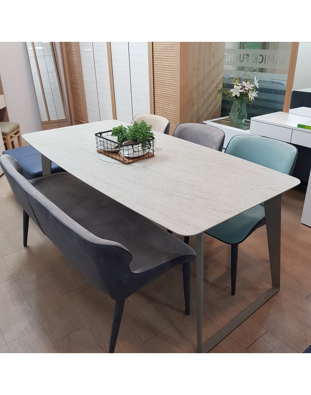 가구본 4인 6인 세라믹 식탁세트 20T 통세라믹 착용컷