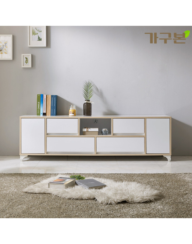 가구본 자작나무엣지 거실장 1800 티브다이 착용컷