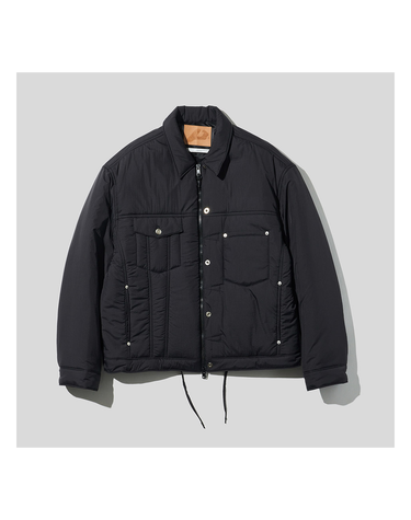 플랙 (PLAC) x 언어펙티드 22FW 남성 의류 패디드 트러커 점퍼 블랙 (PWTT4JPL93MOBK)
