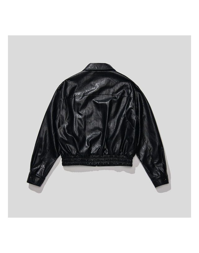 플랙 플랙 (PLAC) x 깡스타일리스트 22FW 남성 의류 비건 레더 재킷 블랙 (PWTT3JKL80MOBK) 착용컷