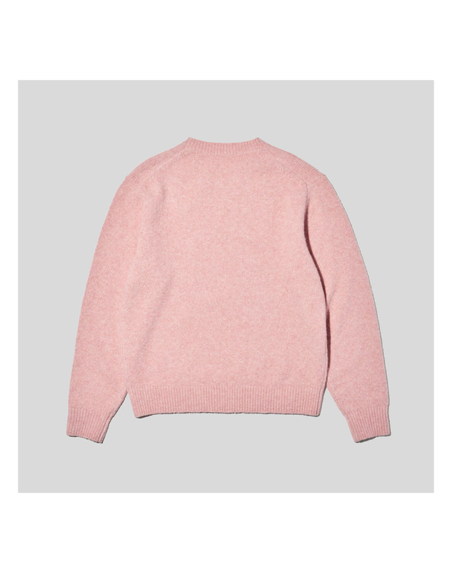 플랙 플랙 (PLAC) 22FW 남성 의류 베이직 크루넥 니트 핑크 (PWTT4NTL51MOPK) 착용컷