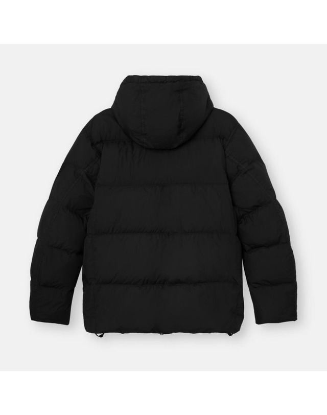 스톤아일랜드 스톤아일랜드 26FW 크링클 랩스 후드 다운 자켓 패딩 블랙 L2S1541000 37S0A23 V0029 착용컷