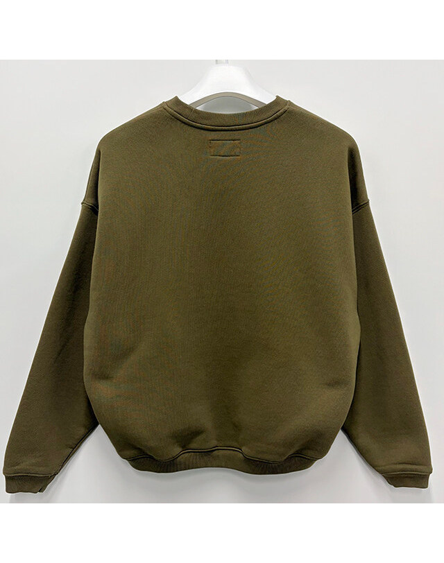 스투시 [명품] 26SS 스투시 STUSSY STATE 스투시 스테이트 맨투맨 올리브 118596 0403 카키 착용컷