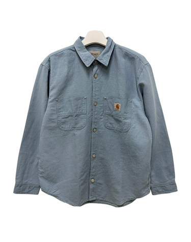 [명품] 25FW 칼하트 윕 WALTER 월터 로고 셔츠 자켓 미스티 스카이 블루 I033578 0W902