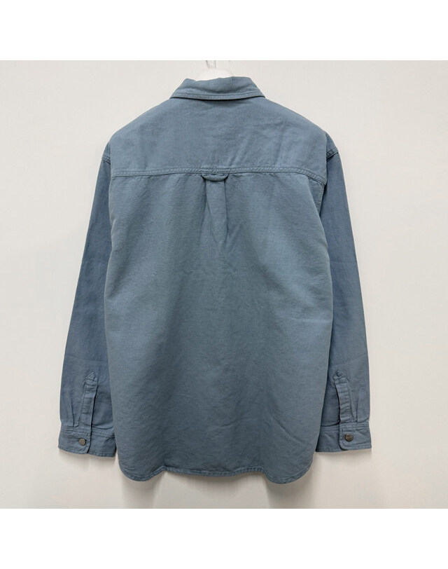 칼하트 윕 [명품] 25FW 칼하트 윕 WALTER 월터 로고 셔츠 자켓 미스티 스카이 블루 I033578 0W902 네이비 착용컷