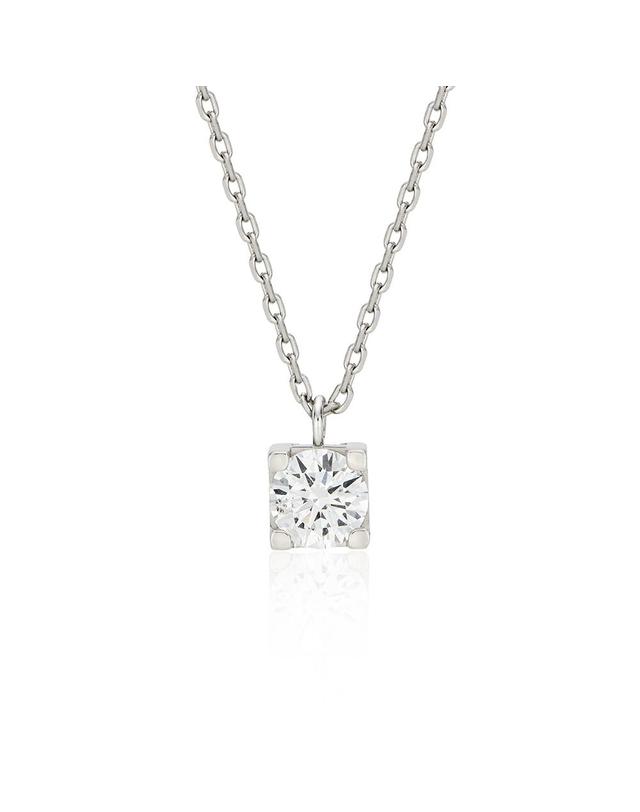 이에르 로르 에센스 실버(W) H 모이사나이트 목걸이 1.0CT HL4N5B452W9500 착용컷