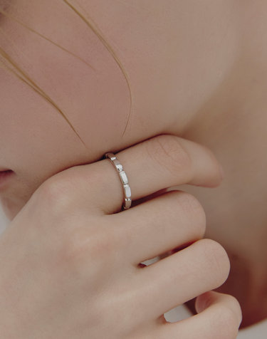 아이스블록 실버(W) 슬림 반지 M HL2R64224W9