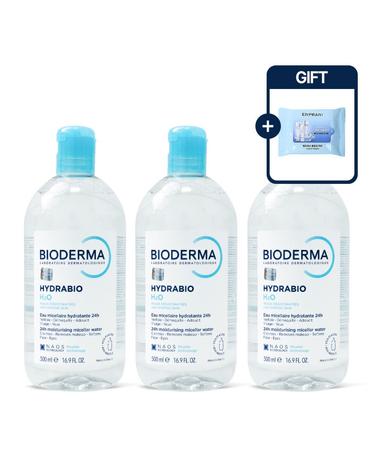 바이오더마 하이드라비오 H2O 클렌징워터 500ml 3개 + 클렌징티슈