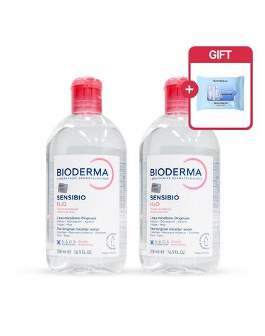 바이오더마 센시비오 H2O 클렌징 워터 500ml 2개 + 클렌징티슈