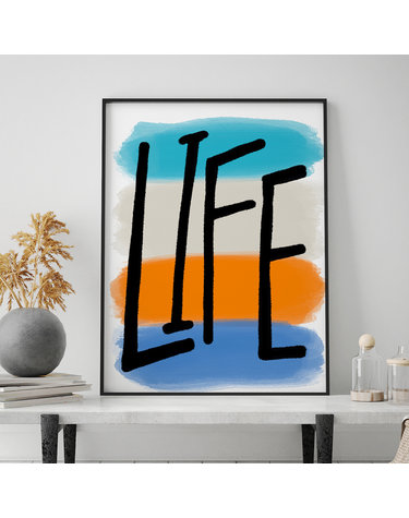 미드 센추리 모던 액자 Life Four Color