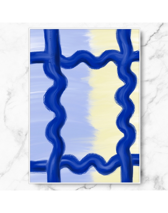 림드 인테리어 액자 블루 웨이브 blue wave 착용컷