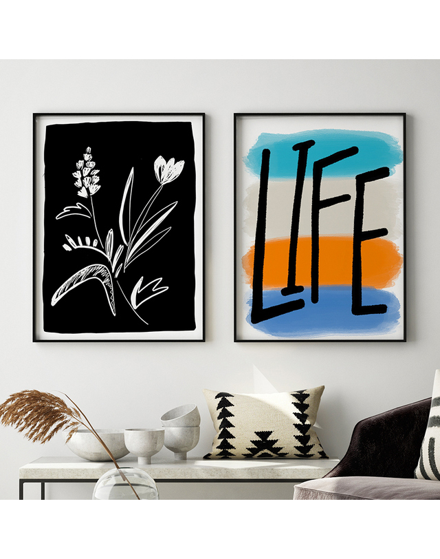 림드 미드 센추리 모던 액자 Life Four Color 착용컷