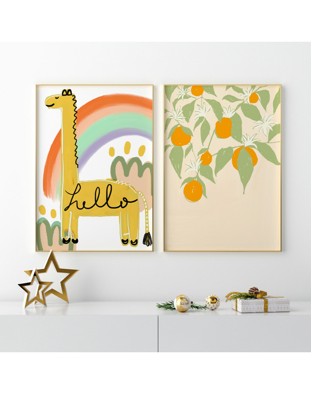 림드 인테리어 액자 Giraffe 착용컷