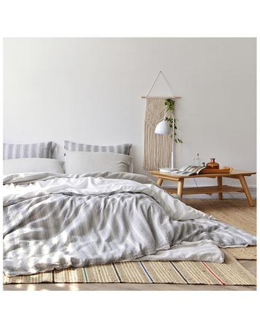 Vandyck HC87 WASHED STRIPE COTTON grey set Q