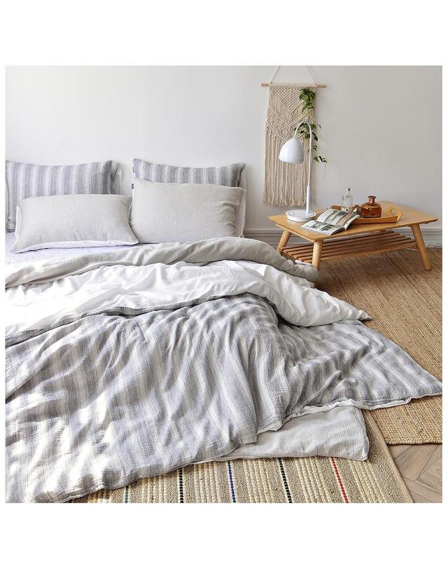 스페이스샾 Vandyck HC87 WASHED STRIPE COTTON grey set S 착용컷