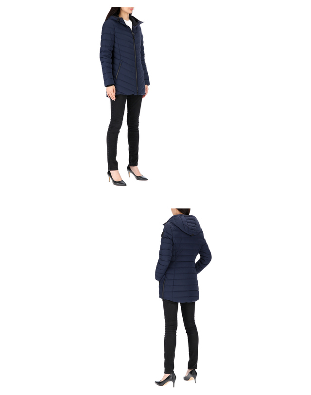 무스너클 무스너클 락클리프 로고 M32LJ115 833 후드 다운 패딩 착용컷