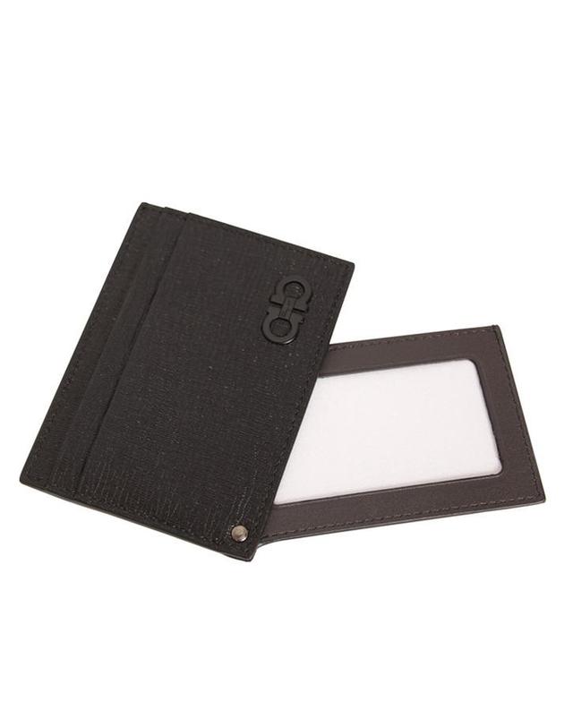 살바토레 페라가모 FERRAGAMO 페라가모 카드케이스 66A061 0733292 NERO R/DARK RAIN 착용컷