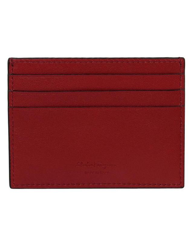 살바토레 페라가모 FERRAGAMO 페라가모 카드케이스 66A302 0698914 NERO/RED / 남성 카드지갑 착용컷