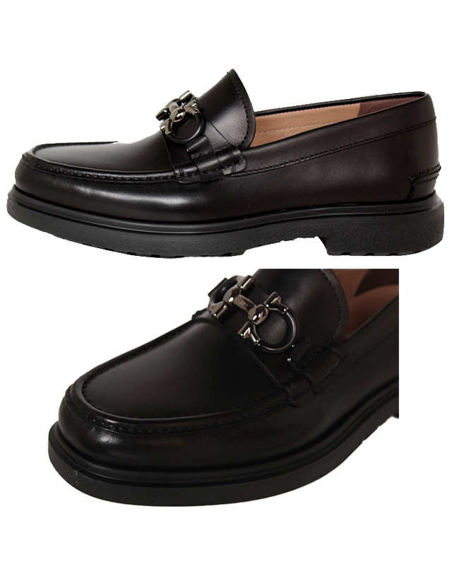 살바토레 페라가모 FERRAGAMO 페라가모 로퍼 READY 0735190 NERO / 남성 로퍼 착용컷