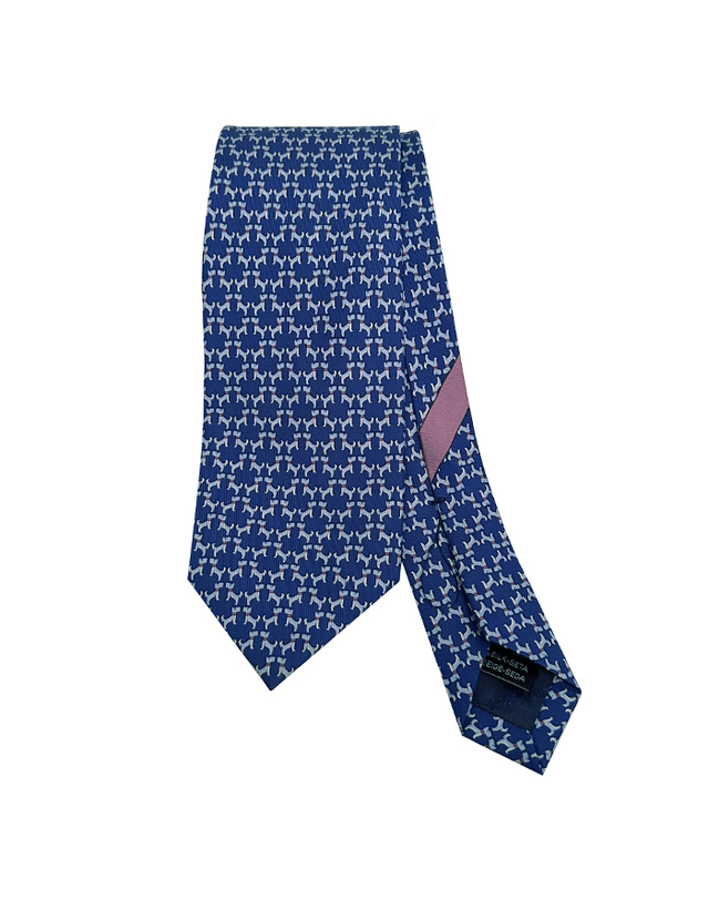 살바토레 페라가모 FERRAGAMO 페라가모 넥타이 350487 0749622 F BLUETTE / 넥타이 착용컷
