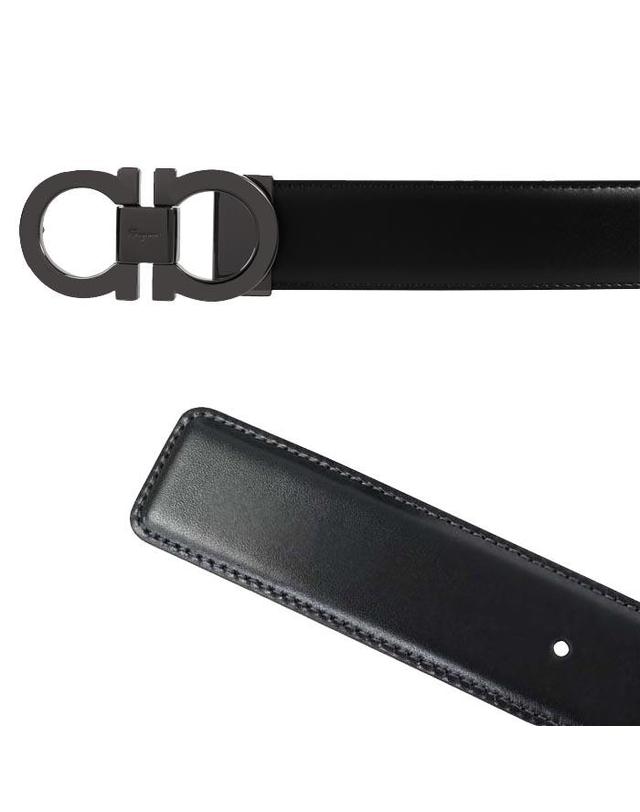 살바토레 페라가모 FERRAGAMO 페라가모 벨트 679535 0644557 NERO/AUBURN 착용컷