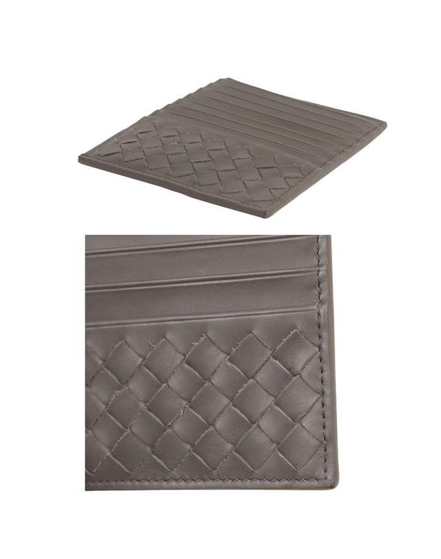 보테가 베네타 BOTTEGA VENETA 보테가 베네타 카드케이스 162156 VQ131 2905 LIGTH GREY / 카드지갑 착용컷