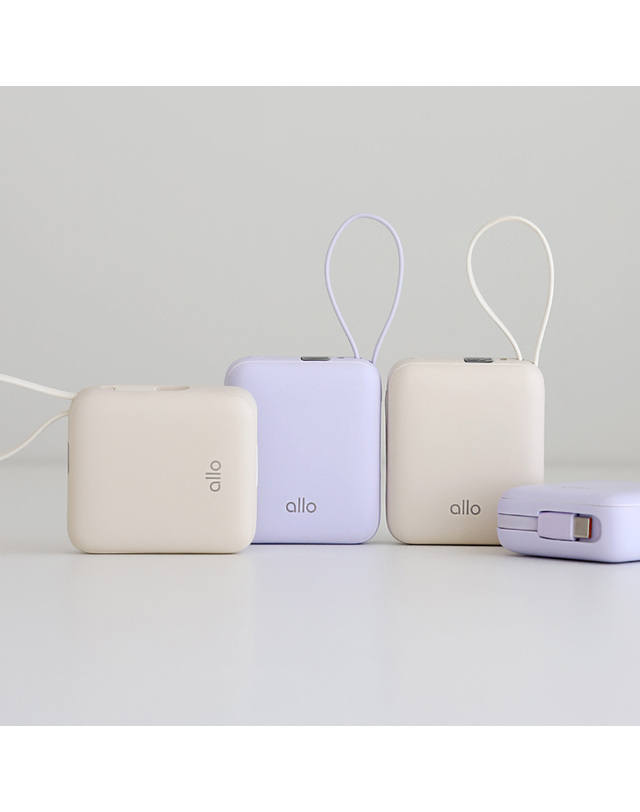 알로코리아 알로코리아 포켓 미니 고속충전 일체형 보조배터리 10000mAh 1008PD 착용컷