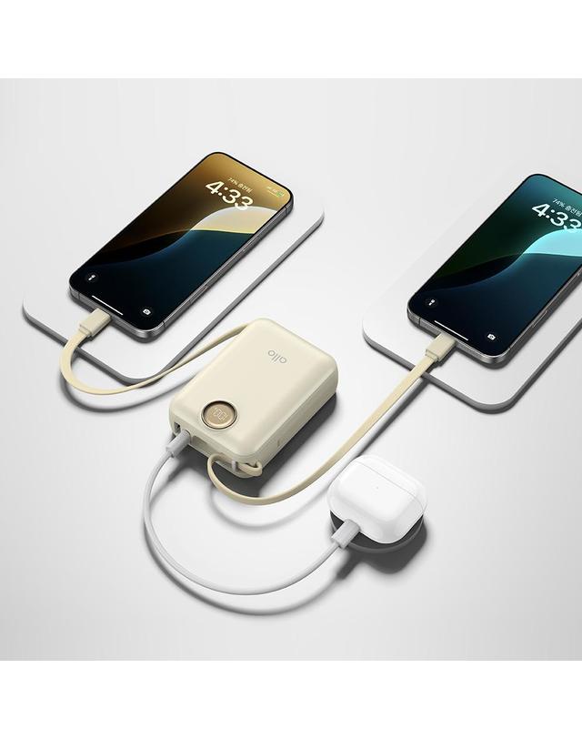 알로코리아 알로코리아 대용량 일체형 미니 고속충전 보조배터리 20000mAh 2008PD 착용컷