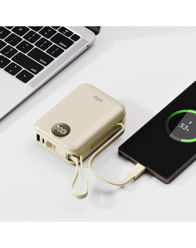 알로코리아 알로코리아 대용량 일체형 미니 고속충전 보조배터리 20000mAh 2008PD 착용컷