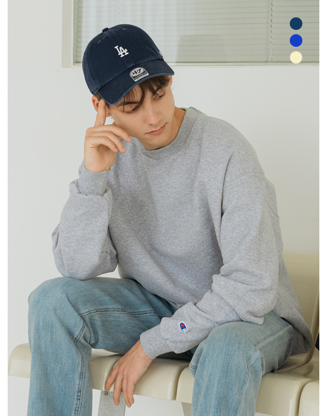 47브랜드 [47브랜드] LA다저스 스몰로고 베이스러너 볼캡 남여공용 모자 택1 착용컷