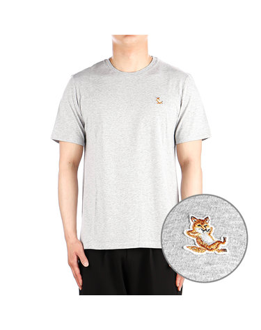 [메종키츠네] 24SS (LM00110KJ0008 LIGHT GREY MELANGE) 남성 칠랙스 반팔 티셔츠