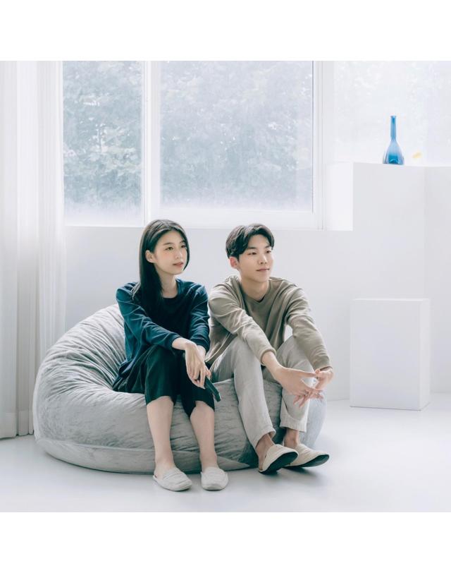 프로젝트슬립 1인용 메모리폼 빈백쇼파 구름소파 착용컷