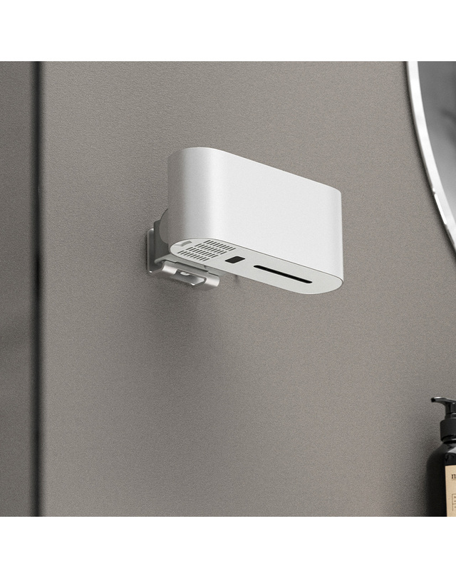 솔러스에어 에어타월 핸드드라이어 화장실 주방 손건조기 AIR700HDS 실버 착용컷