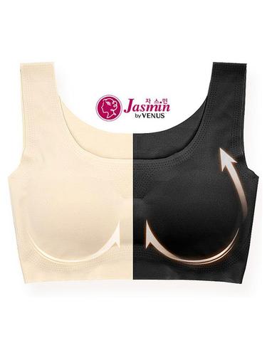 [비너스 자스민] 무봉제 누디 노와이어 몰드패드 브라탑 jbr2130