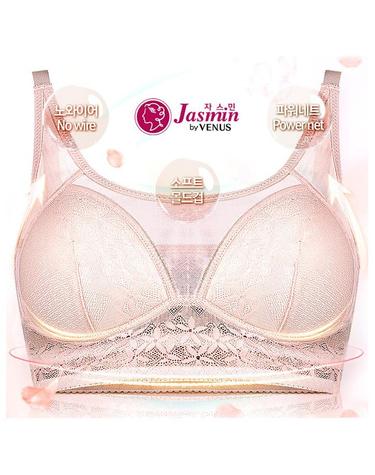 [비너스 자스민] 자카드 레이스 노와이어 몰드 브라탑 jbr1221