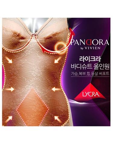 [판도라by비비안] 체형보정 라이크라 바디슈트 올인원 bt3733