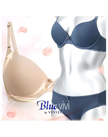 [블루비비by비비안] 심플 풀컵 저중심 몰드 브라팬티세트 bp2095