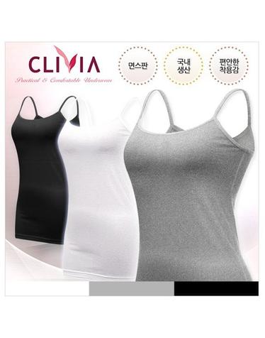 [크리비아]면스판 롱끈런닝 clg4573a