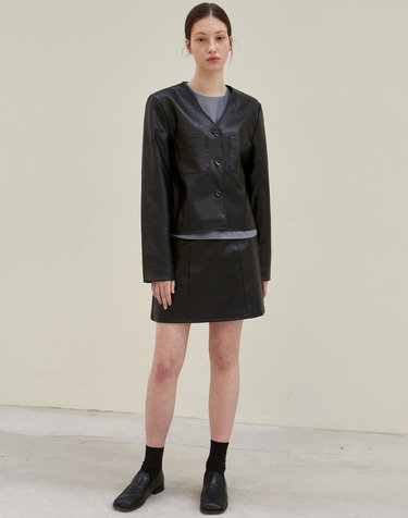 MINIMAL LEATHER SET UP_BLACK