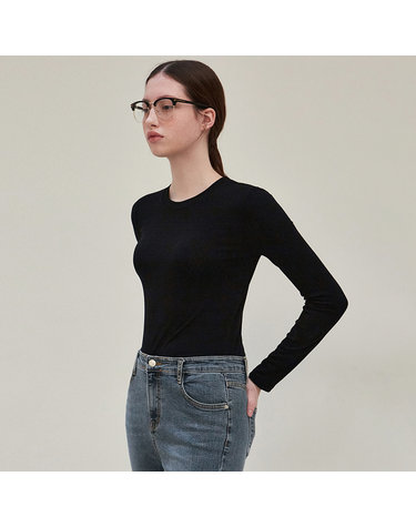 CREW NECK TOP_BLACK