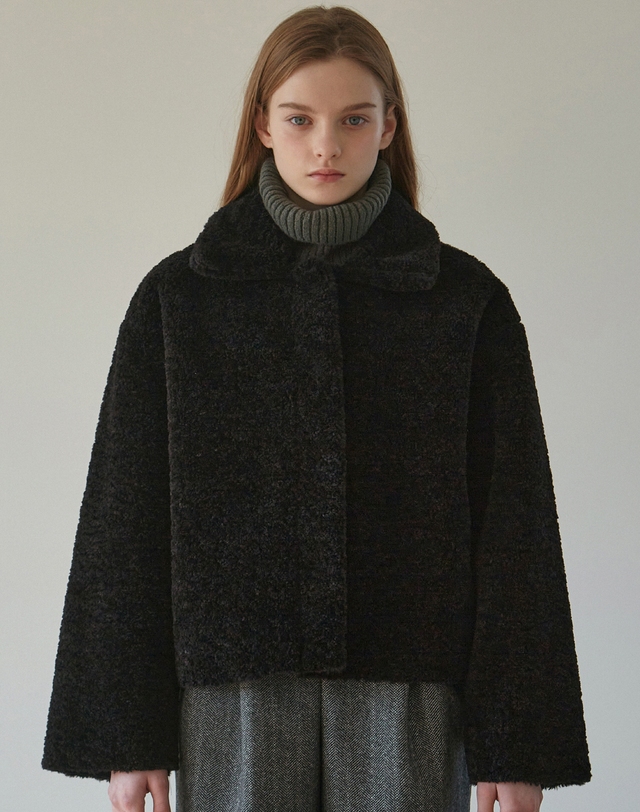얀13 FLEECE COLLAR JACKET_BROWN 착용컷
