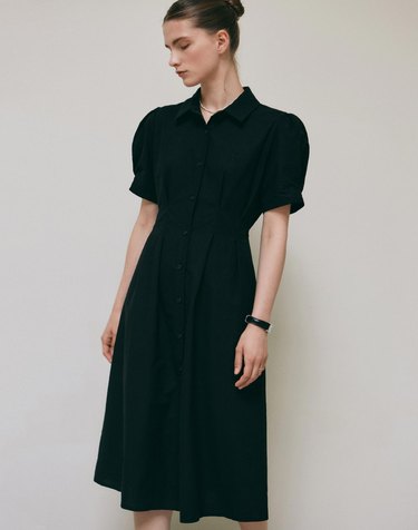 CLASSIC PINTUCK SHIRT OPS_BLACK