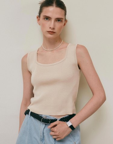  DEEP SQUARE NECK SLEEVELESS_3 COLOR