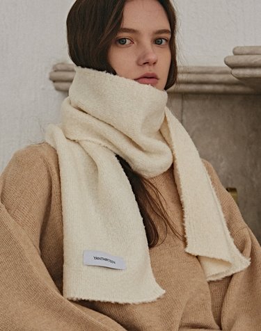 FLUFFY DEEP MUFFLER_CREAM