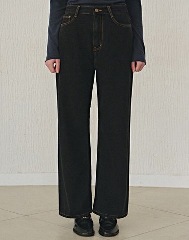 STANDARD HIGHWAIST PANTS_BLACK DENIM