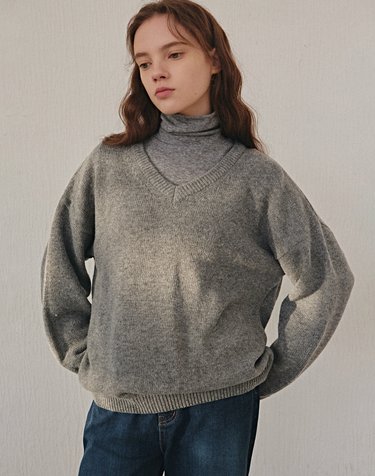 MINIMAL PULLOVER KNIT_GRAY