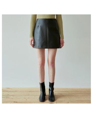 SKIN LEATHER A MINI SKT_BLACK