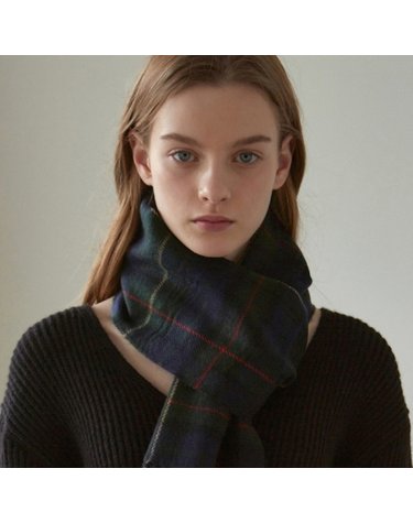 VINTAGE CHECK MUFFLER_DEEP GREEN