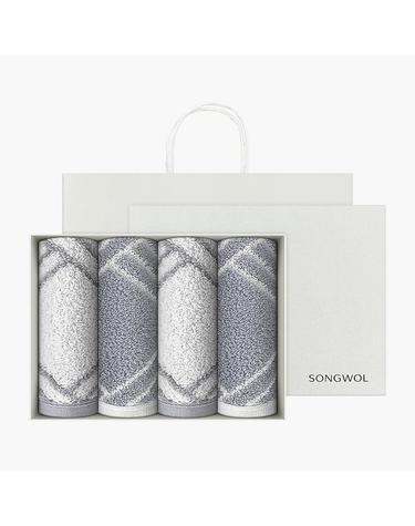 송월타올 모아블랑 200g 세면타올 호텔수건 4매세트+쇼핑백