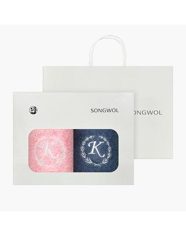 [송월타올]카이저 40수 코마 180g 2매 선물세트(쇼핑백)